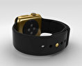 Apple Watch Edition 42mm Yellow Gold Case Black Sport Band Modello 3D