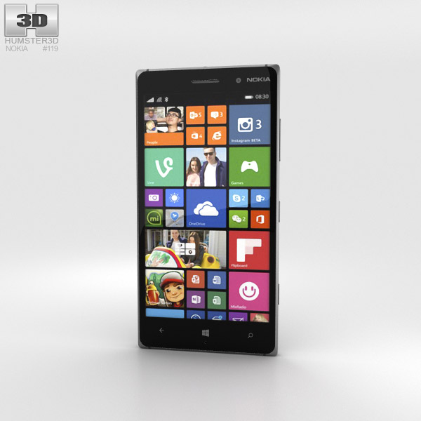 Nokia Lumia 830 Black 3D 모델 