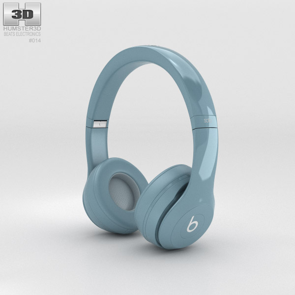 Beats by Dr. Dre Solo2 On-Ear Cuffie Gray Modello 3D