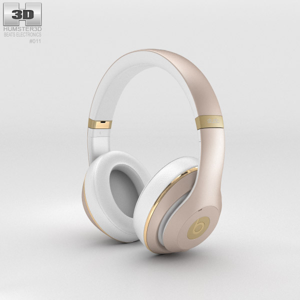 Beats by Dr. Dre Studio Over-Ear Headphones Champagne 3D model