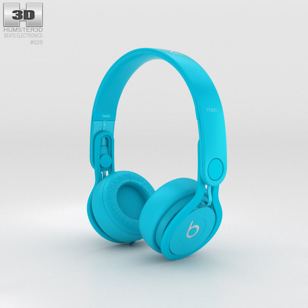Beats Mixr High-Performance Professional Light Blue 3D 모델 