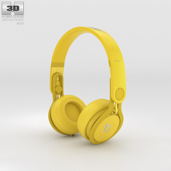 Beats Mixr High-Performance Professional Yellow 3D model