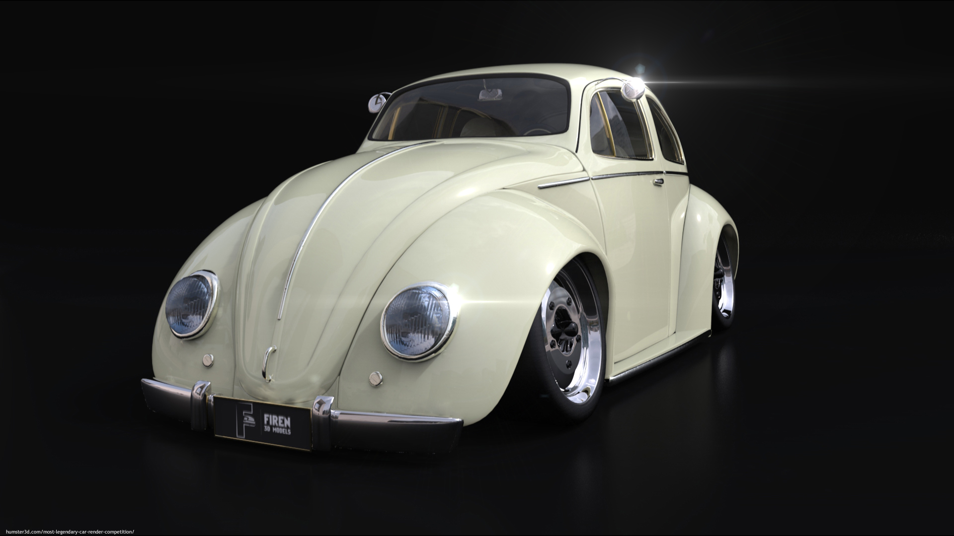 Volkswagen beetle 1963 tuning 3d art