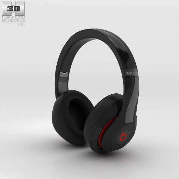 Beats by Dr. Dre Studio Drahtlos Over-Ear Schwarz 3D-Modell