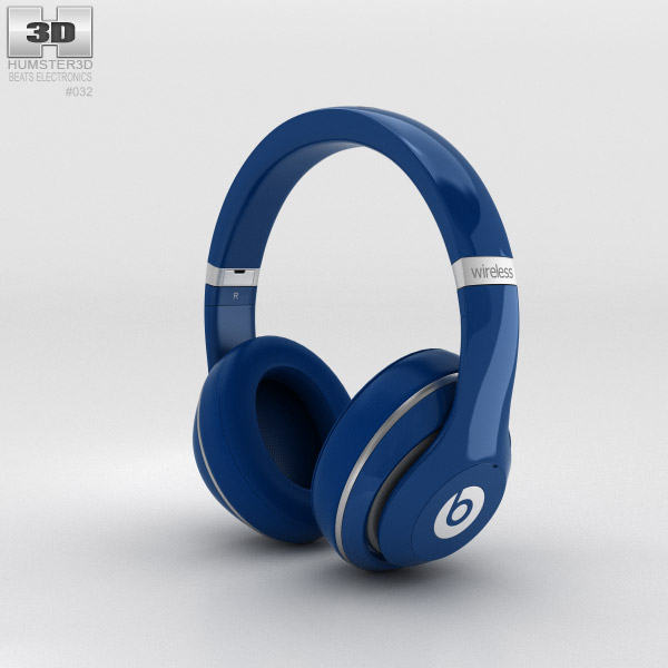 Beats by Dr. Dre Studio Wireless Over-Ear Blue 3D 모델 