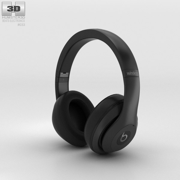 Beats by Dr. Dre Studio Inalámbrico Over-Ear Matte Black Modelo 3D