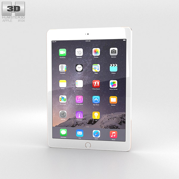 Apple iPad Air 2 Cellular Gold Modelo 3d