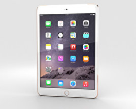 Apple iPad Mini 3 Cellular Gold 3Dモデル