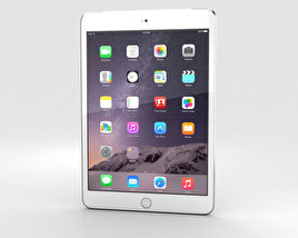 Apple iPad Mini 3 Cellular Silver 3D 모델 