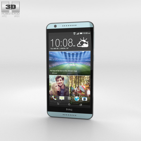 HTC Desire 820 Blue Misty 3D 모델 