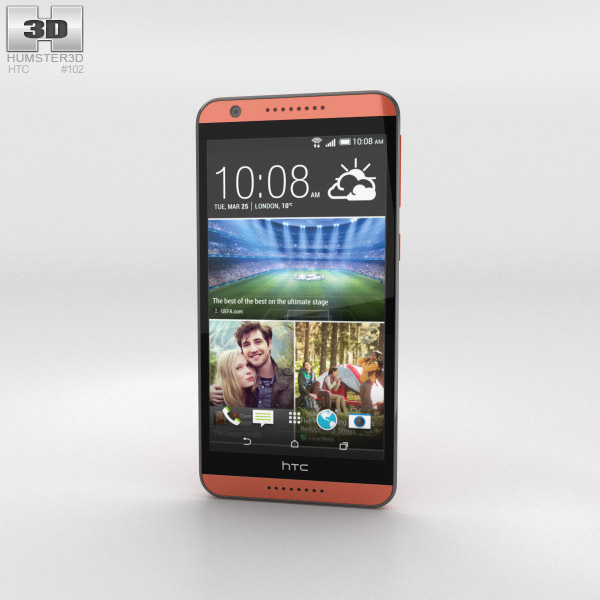 HTC Desire 820 Monarch Orange 3D 모델 
