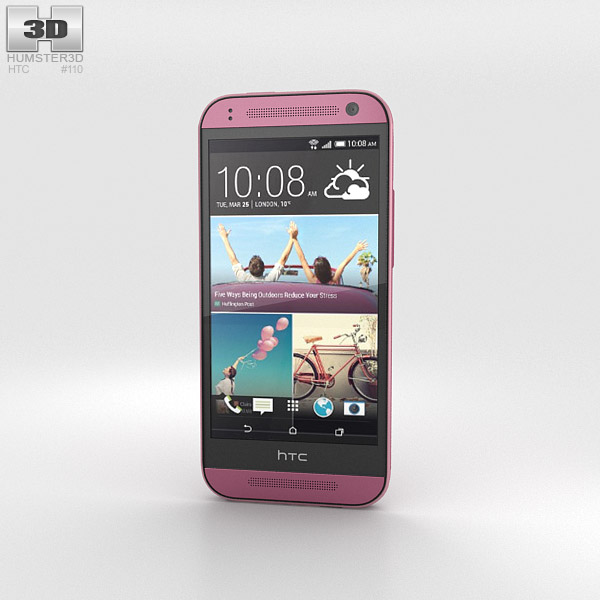 HTC One Mini 2 Pink 3d model