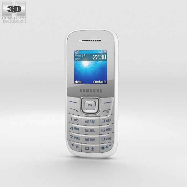 Samsung E1205 Bianco Modello 3D