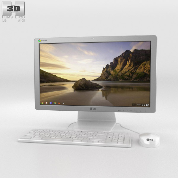 LG Chromebase Blanco Modelo 3D