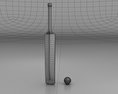 Крикетная бита и мяч 3D модель