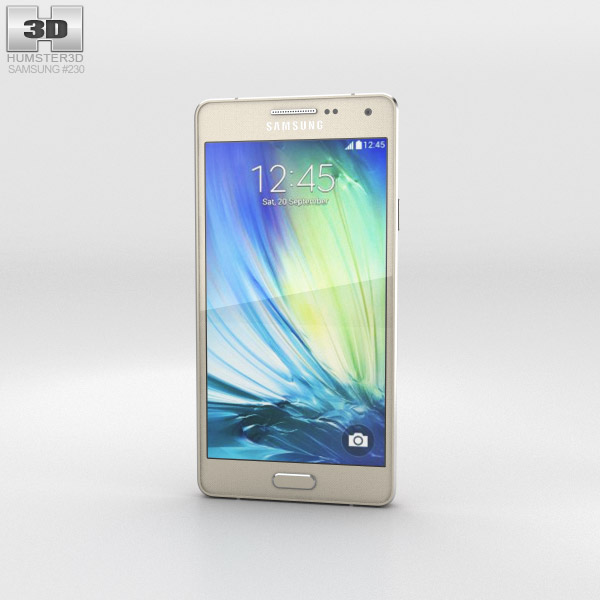 Samsung Galaxy A3 Champagne Gold 3D-Modell