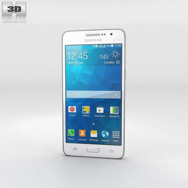Samsung Galaxy Grand Prime Duos TV 白色的 3D模型