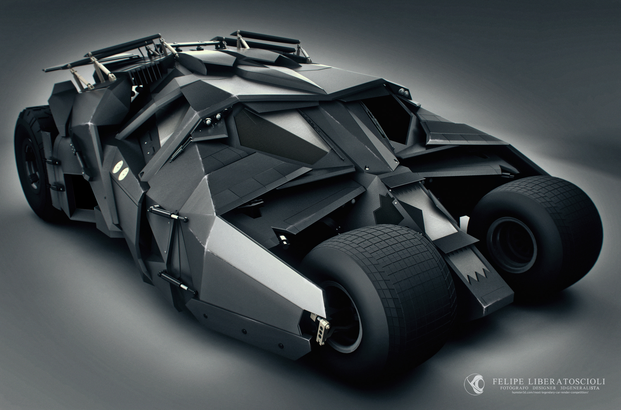 The Tumbler Batmobile 3d art