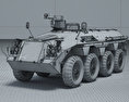 DAF YP-408装甲兵員輸送車 3Dモデル wire render