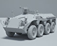 DAF YP-408装甲兵員輸送車 3Dモデル clay render