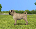 Pug Puppy Low Poly 3D модель