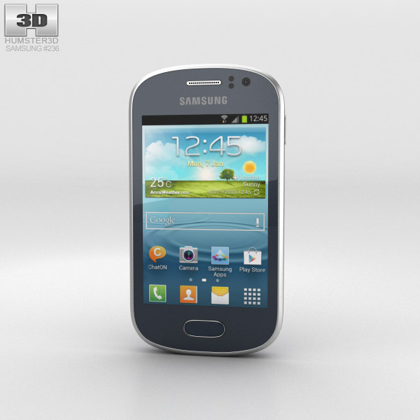 Samsung Galaxy Fame Blue 3D-Modell