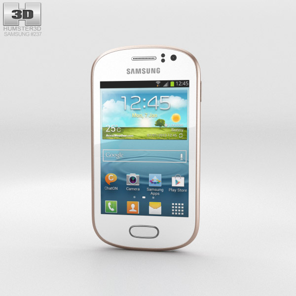 Samsung Galaxy Fame Blanc Modèle 3D