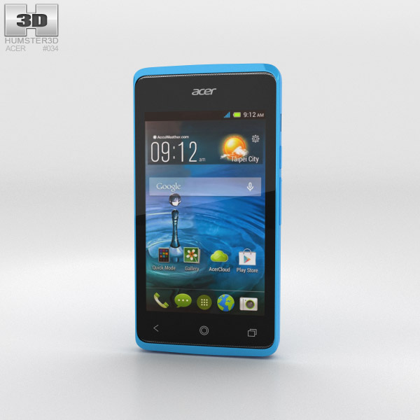 Acer Liquid Z200 Sky Blue Modelo 3d