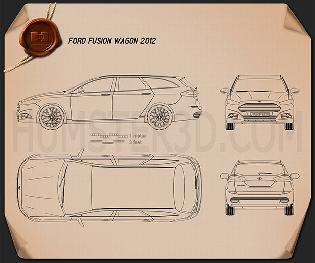 Ford Fusion wagon 2013 Blueprint
