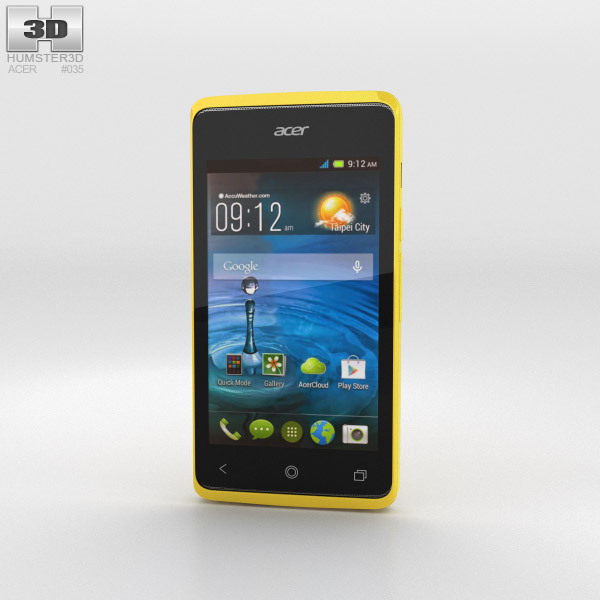 Acer Liquid Z200 Sunshine Yellow 3Dモデル