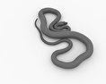 Common Python Low Poly Modello 3D