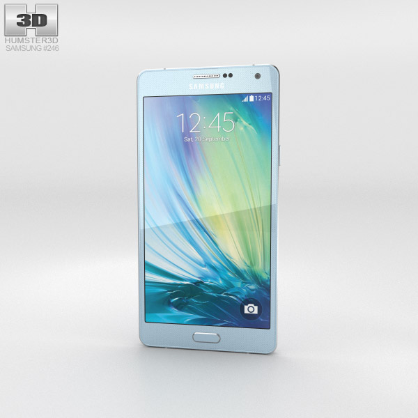 Samsung Galaxy A7 Light Blue 3D 모델 