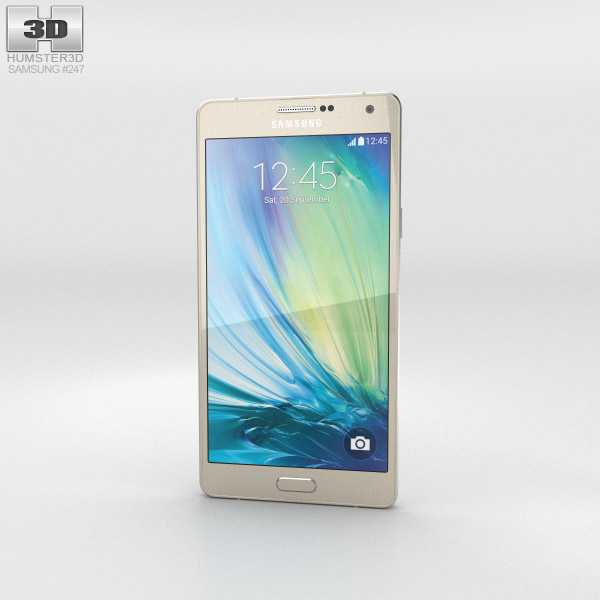 Samsung Galaxy A7 Champagne Gold 3D 모델 