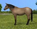 American Quarter Horse Low Poly Modelo 3d