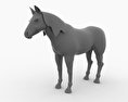 American Quarter Horse Low Poly 3D模型