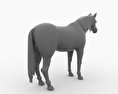American Quarter Horse Low Poly 3D模型