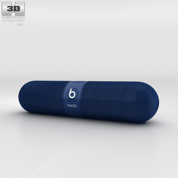 Beats Pill 2.0 无线 音频音箱 Blue 3D模型