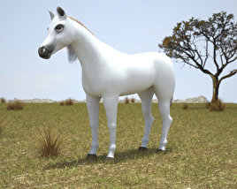 Arabian Horse Low Poly 3D model