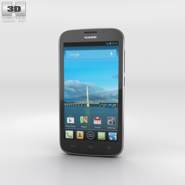 Huawei Ascend Y600 黒 3Dモデル
