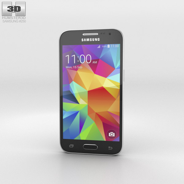 Samsung Galaxy Core Prime 黒 3Dモデル