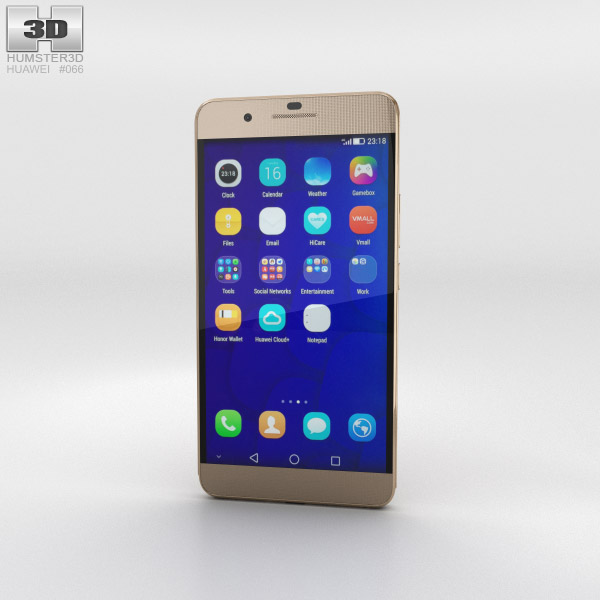 Huawei Honor 6 Plus Gold Modelo 3D