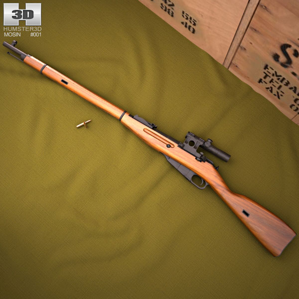 Гвинтівка Мосіна-Нагана 91/30 3D модель