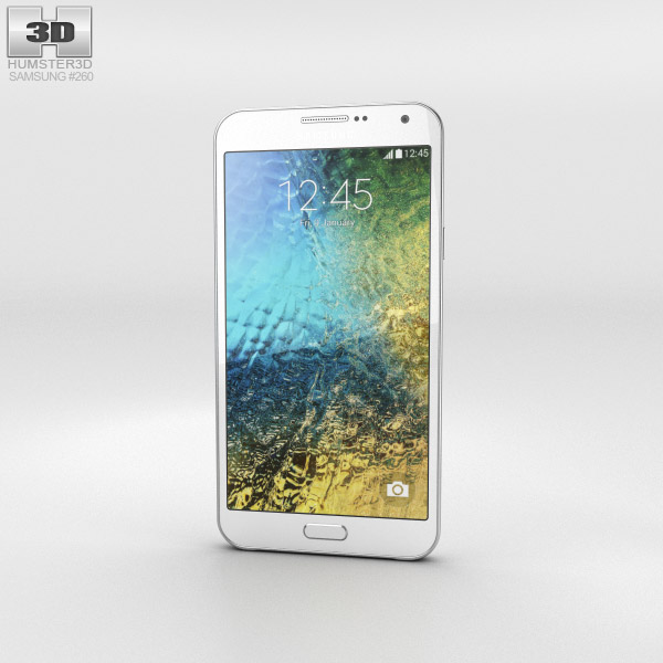 Samsung Galaxy E7 白色的 3D模型