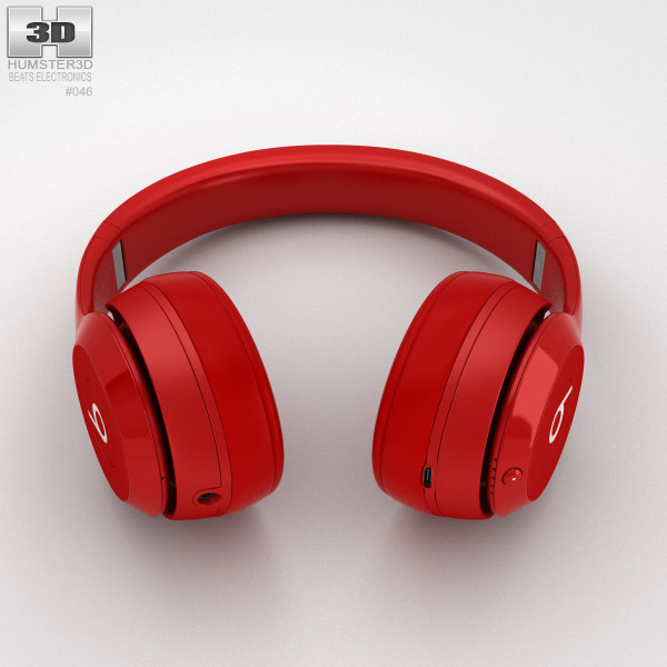 Beats by Dr. Dre Solo2 Wireless Headphones Red 3D model