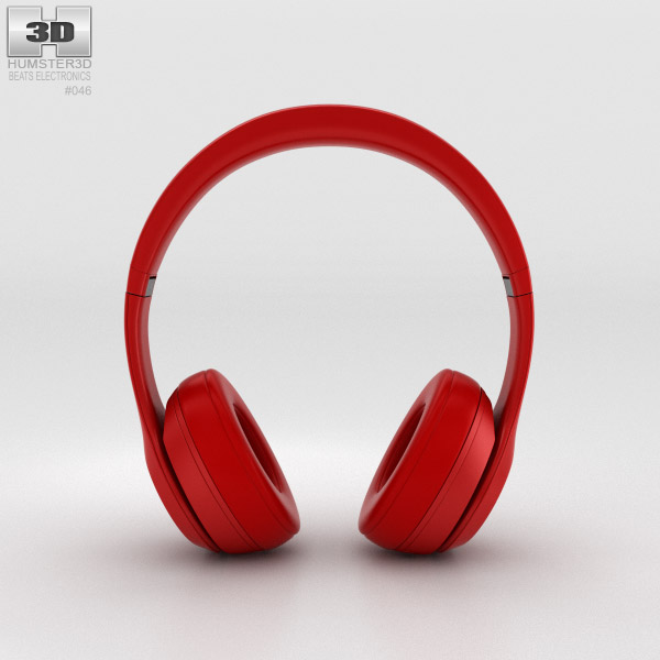 Beats by Dr. Dre Solo2 Wireless Headphones Red 3D model