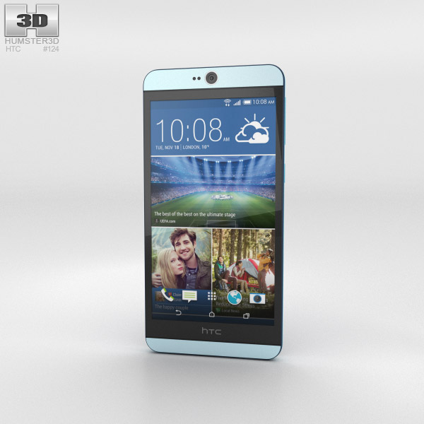 HTC Desire 826 Blue Lagoon 3D模型