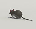 Mouse Gray Low Poly 3d model