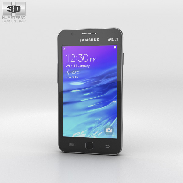 Samsung Z1 黒 3Dモデル