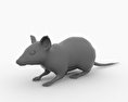 Mouse Black Low Poly Modelo 3D