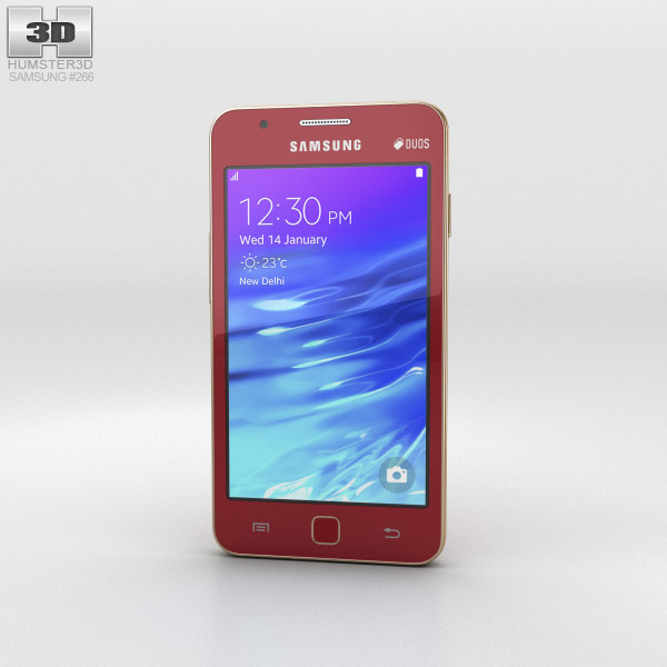 Samsung Z1 Wine Red 3D 모델 